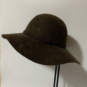 Phase 3 Fedora Hat Brown One Size 100% Wool Trim Wide Brim NWT